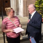 SAVE THE GRANGE CAMPAIGNERS OUTSIDE SALFORD COUNCIL MEETING